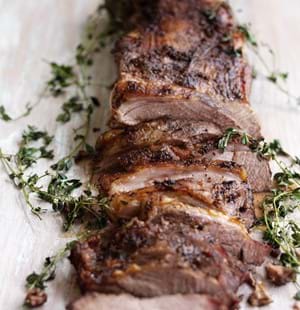 Allspice & Thyme Crusted Butterflied BBQ Leg of Lamb