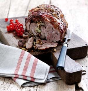 Cumberland Glazed Shoulder of Lamb with Apple and Pine Nut Stuffing