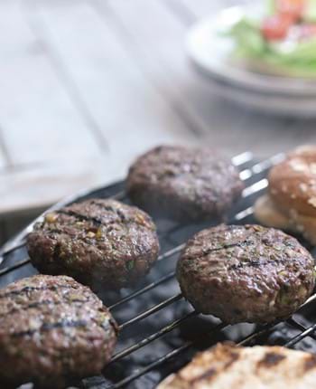 Herby Beefburgers with Mango Chutney