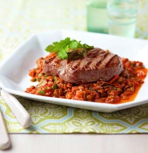 Lamb with Spiced Lentils