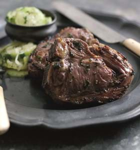 Minted Lamb Chops with Cucumber Relish