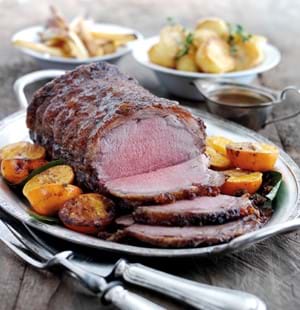 Roast Sirloin of Beef with Cinnamon Butter and Clementines