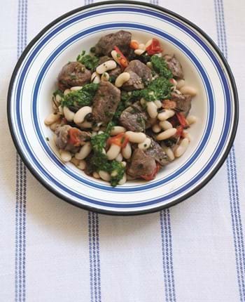 Warm Lamb and White Bean Salad with Rocket Dressing