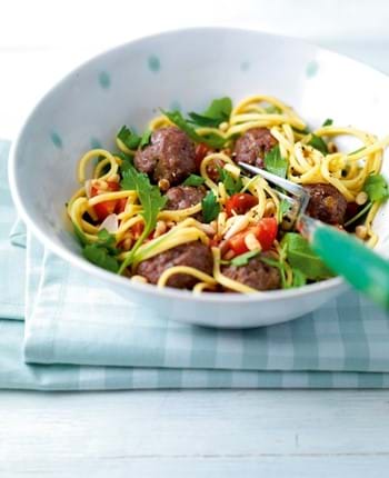 Tangy Meatballs with Noodles