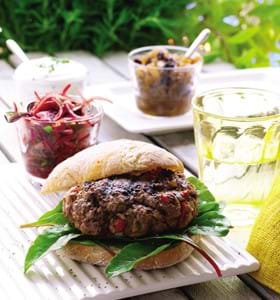 Beef and Red Pepper Burgers